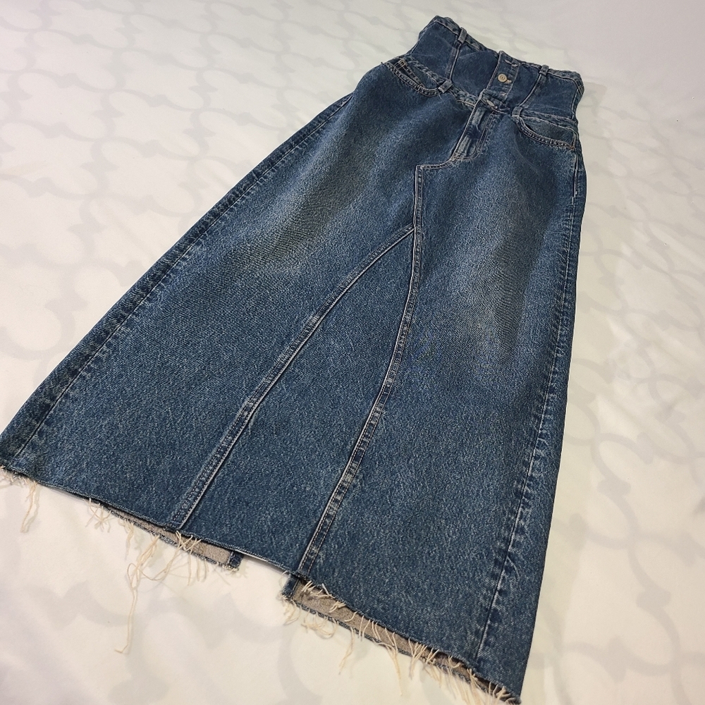 Zara Denim Button-Up Strapless Corset Maxi Dress NWT Size XS - Picture 8 of 16